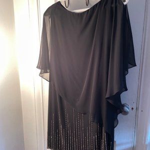 Black Chiffon Cocktail Dress